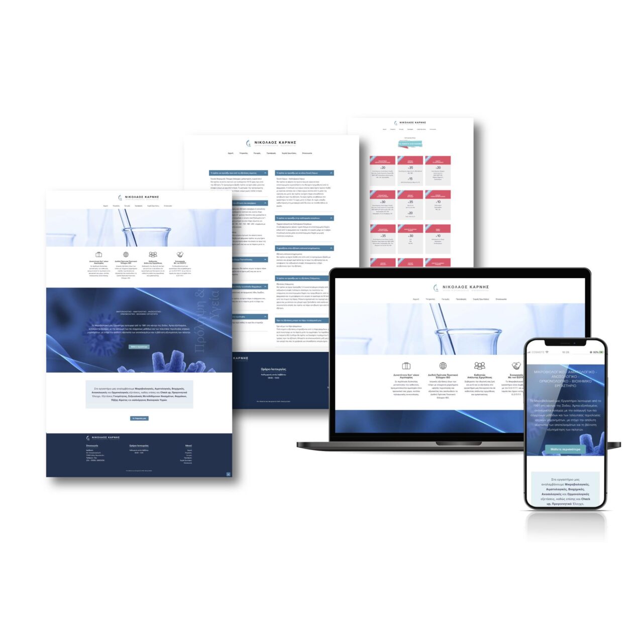 Website desing and development for a microbiologist