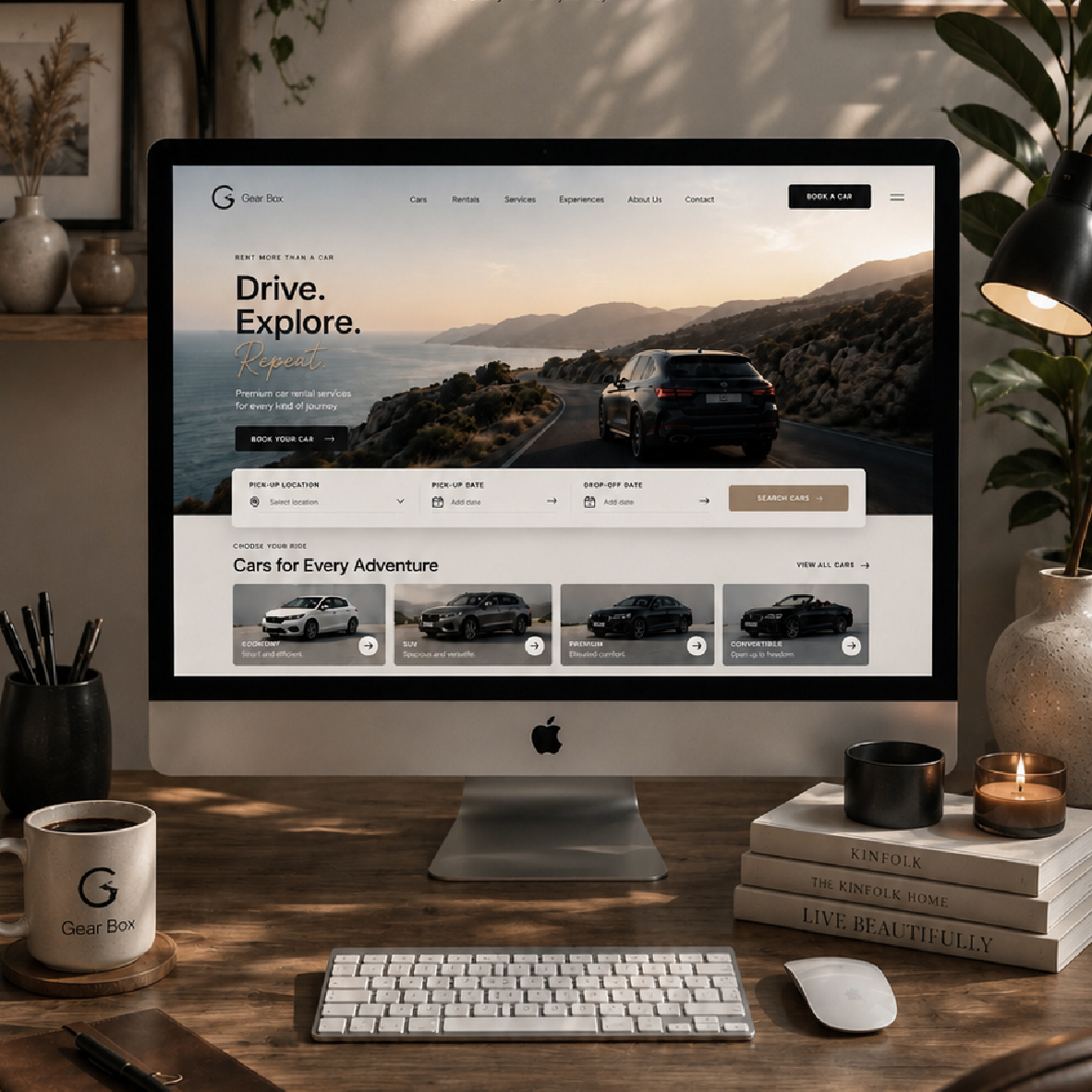 Σχεδιασμός ιστοσελίδας - website for a car rental company - ενοικιάσεις αυτοκινήτων