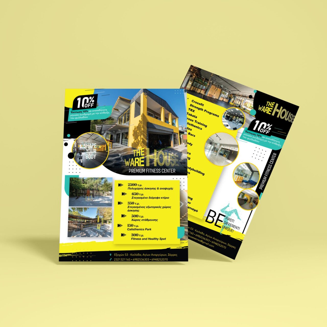 Flyer design for a gym